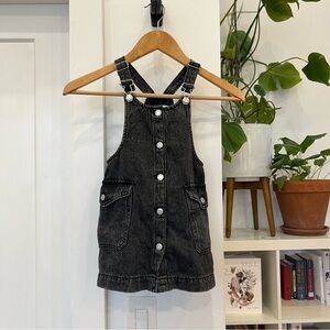 Zara like new Kids Black Denim Overalls
